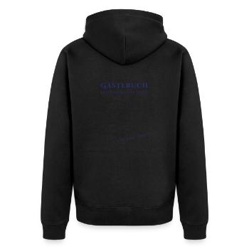 Jugendweihe 2025 - Unisex Premium Bio Zip Hoodie - Schwarz - Hinten - Nico (187cm)