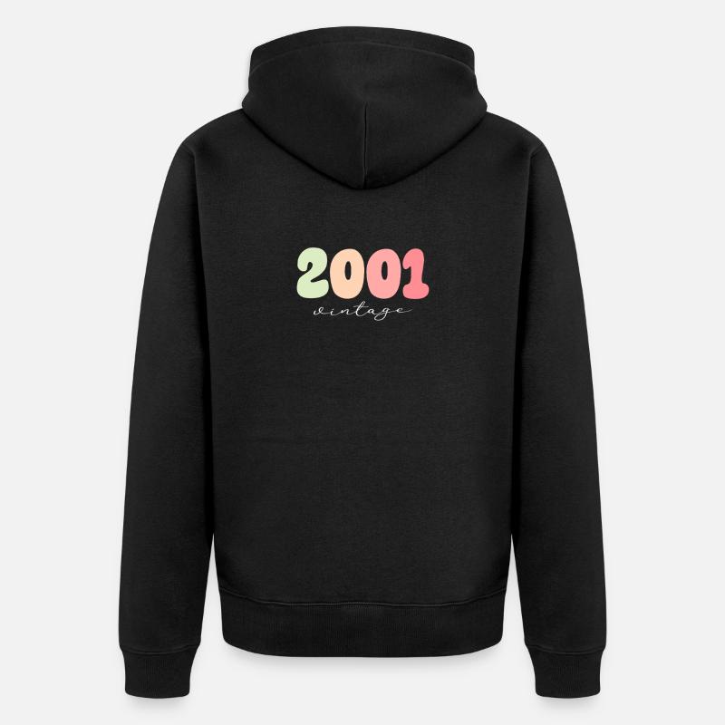 Année de naissance 2001 - Veste à capuche bio Premium Unisexe - noir