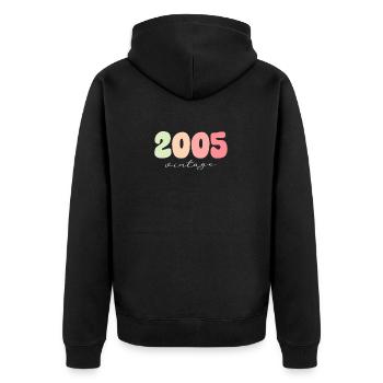 Année de naissance 2005 - Veste à capuche bio Premium Unisexe - noir - Dos - Nico (187cm)