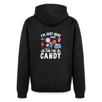 Je suis juste ici pour le bonbon drôle Sweet Tooth - Veste à capuche bio Premium Unisexe - noir - Dos - Nico (187cm)