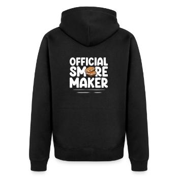 Offizieller Smore Maker Graham Crackers Lustige Smores - Unisex Premium Bio Zip Hoodie - Schwarz - Hinten - Nico (187cm)