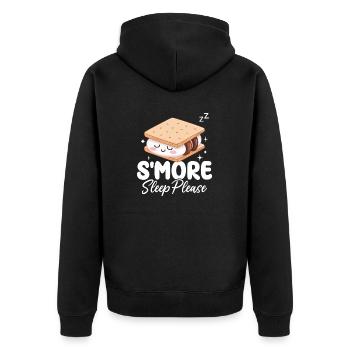 S’more Sleep Please Funny Toasted Marshmallow - Veste à capuche bio Premium Unisexe - noir - Dos - Nico (187cm)