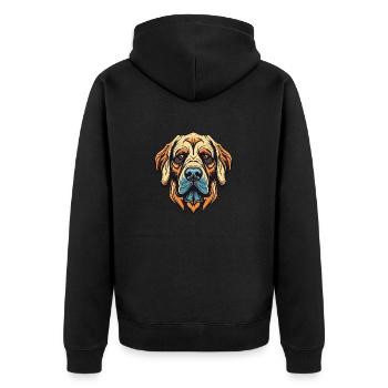 Portrait de chien Kangal - Veste à capuche bio Premium Unisexe - noir - Dos - Nico (187cm)