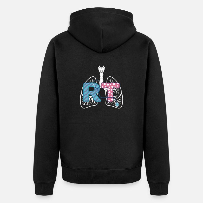 Inhalothérapeute Pneumothérapie Poumon - Veste à capuche bio Premium Unisexe - noir