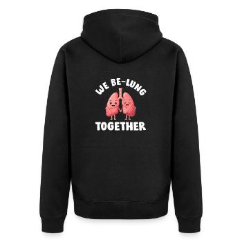 We Be Lung Together Thérapeute inhalothérapeute drôle - Veste à capuche bio Premium Unisexe - noir - Dos - Nico (187cm)