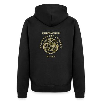 LE MÉTIER D’HORLOGER DE L’ÉTERNITÉ - Veste à capuche bio Premium Unisexe - noir - Dos - Nico (187cm)