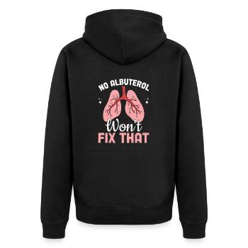 Non, l’albutérol ne résoudra pas cette respiration pulmonaire - Veste à capuche bio Premium Unisexe - noir - Dos - Nico (187cm)