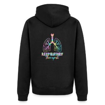 Inhalothérapeute Tie Dye Healthcare Lung - Veste à capuche bio Premium Unisexe - noir - Dos - Nico (187cm)