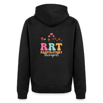 Inhalothérapeute Boho Flowers Healthcare - Veste à capuche bio Premium Unisexe - noir - Dos - Nico (187cm)