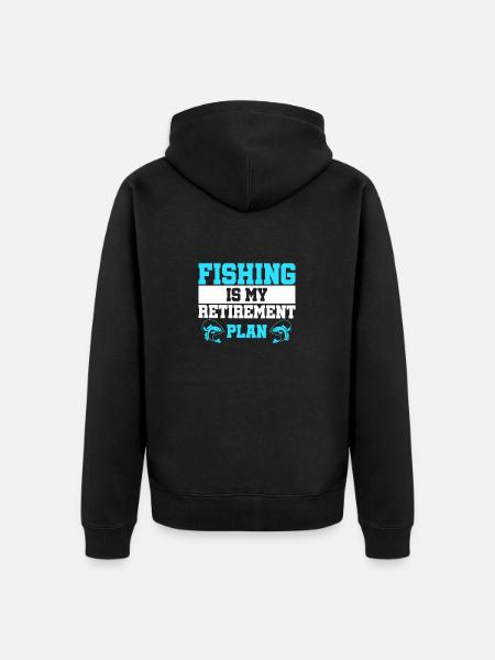 Fishing is Retirement - Unisex Premium Organic Zip Hoodie - black