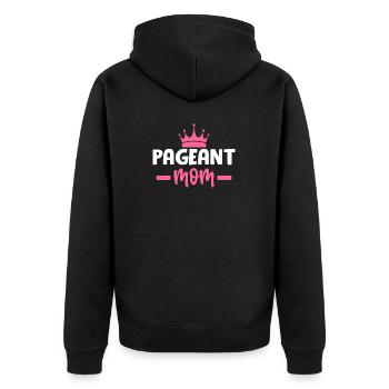Festzug Mama Glanz Glam Prunk Lustige Mutter - Unisex Premium Bio Zip Hoodie - Schwarz - Hinten - Nico (187cm)