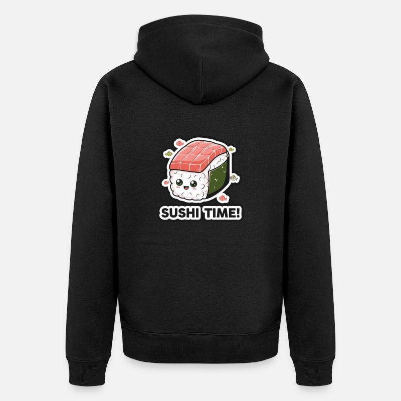 L’HEURE DES SUSHIS - Veste à capuche bio Premium Unisexe - noir