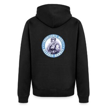 MRS. BAVARIAN GIRL ALWAYS READY - Unisex Premium Organic Zip Hoodie - black - Back - Nico (187cm)