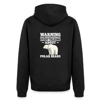 Lustige Eisbären Bedrohte Spezies Arktis - Unisex Premium Bio Zip Hoodie - Schwarz - Hinten - Nico (187cm)