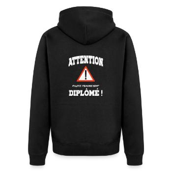 cadeau parfait, idéal pour un jeune conducteur - Veste à capuche bio Premium Unisexe - noir - Dos - Nico (187cm)