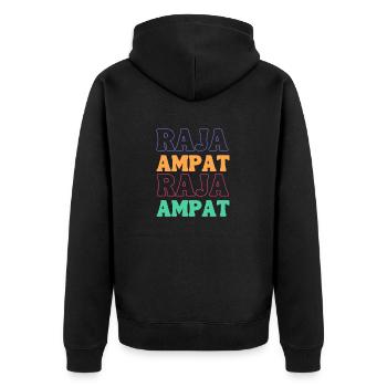 Colorful Raja Ampat - Unisex Premium Organic Zip Hoodie - black - Back - Nico (187cm)