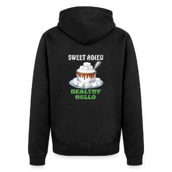 SUCRE DOUX ADIEU SAIN BONJOUR - Veste à capuche bio Premium Unisexe - noir - Dos - Nico (187cm)