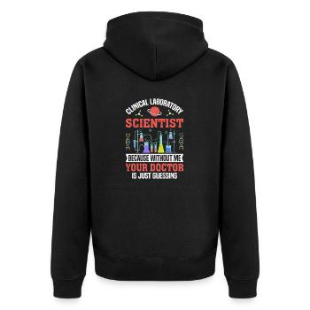 Scientifique de laboratoire clinique MLS Lab Funny - Veste à capuche bio Premium Unisexe - noir - Dos - Nico (187cm)