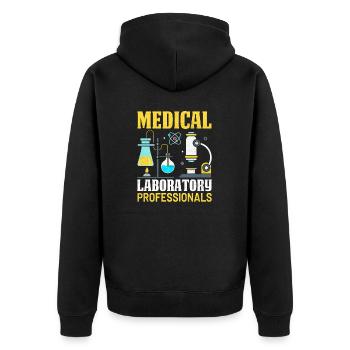 Professionnels de laboratoire médical Scientifique de laboratoire - Veste à capuche bio Premium Unisexe - noir - Dos - Nico (187cm)