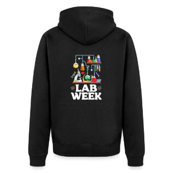 Semaine de laboratoire Sciences médicales Scientifique de laboratoire médical - Veste à capuche bio Premium Unisexe - noir - Dos - Nico (187cm)