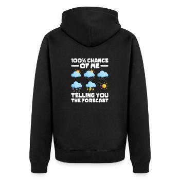 100 % de chances que je vous dise les prévisions - Veste à capuche bio Premium Unisexe - noir - Dos - Nico (187cm)