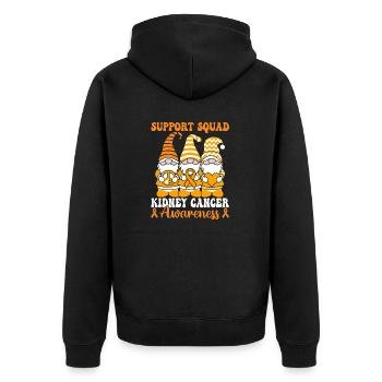 Support Squad Green Ribbon Organ Transplant - Unisex Premium Organic Zip Hoodie - black - Back - Nico (187cm)