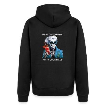 SQUELETTE QUE VOULEZ-VOUS AVEC DES COCKTAILS - Veste à capuche bio Premium Unisexe - noir - Dos - Nico (187cm)