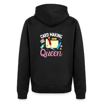 Cardmaking Funny Crafting Handicraft Paper - Unisex Premium Organic Zip Hoodie - black - Back - Nico (187cm)