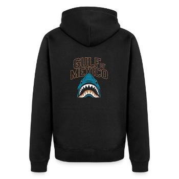 Gulf Of Mexico - Unisex Premium Bio Zip Hoodie - Schwarz - Hinten - Nico (187cm)