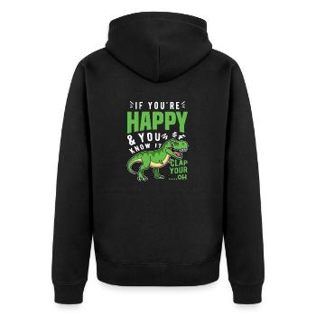 Si vous êtes heureux et que vous le savez T-Rex - Veste à capuche bio Premium Unisexe - noir - Dos - Nico (187cm)