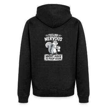 Intestin irritable Syndrom Écureuil Caca Humour - Veste à capuche bio Premium Unisexe - noir - Dos - Nico (187cm)