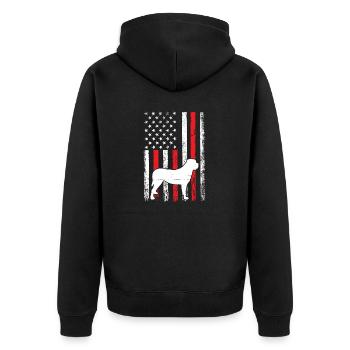 Mastiff USA drapeau grand chien drôle Mastiff troupeau - Veste à capuche bio Premium Unisexe - noir - Dos - Nico (187cm)