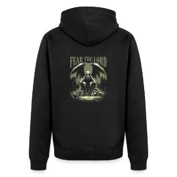 Cthulhu, Craignez le Seigneur Cthulhu Mythe - Veste à capuche bio Premium Unisexe - noir - Dos - Nico (187cm)
