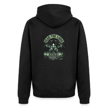 Cthulhu, Craignez le Seigneur, L’Ancien Cthulhu Mythos - Veste à capuche bio Premium Unisexe - noir - Dos - Nico (187cm)