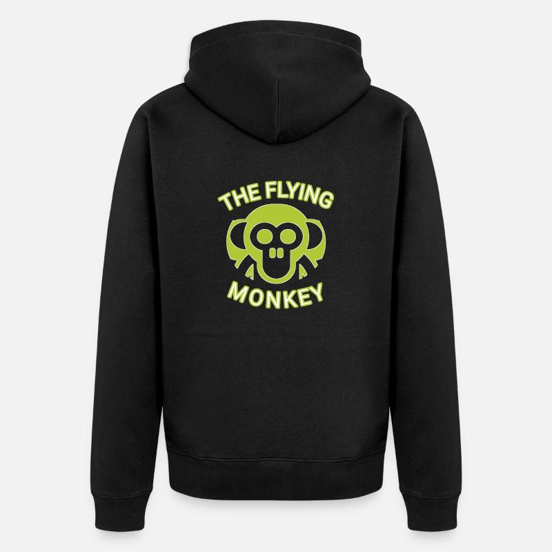 Le Singe Volant Vert - Veste à capuche bio Premium Unisexe - noir