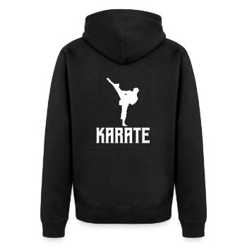 karaté - Veste à capuche bio Premium Unisexe - noir - Dos - Nico (187cm)