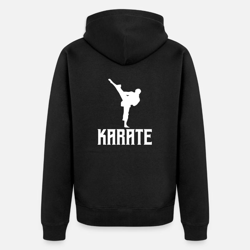 karaté - Veste à capuche bio Premium Unisexe - noir