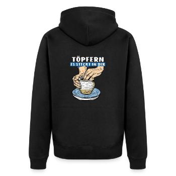 POTTERY IT'S IN YOU - Unisex Premium Organic Zip Hoodie - black - Back - Nico (187cm)