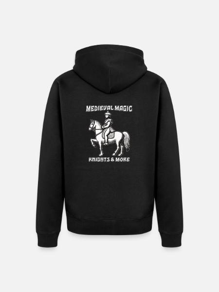 MEDIEVAL MAGIC KNIGHTS & MORE - Unisex Premium Organic Zip Hoodie - black