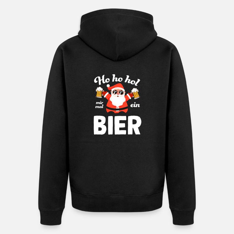 bier9 Zeichenfläche 1 - Unisex Premium Bio Zip Hoodie - Schwarz