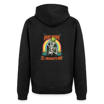 Quand vous êtes mort à l’intérieur, mais c’est la Saint-Patrick - Veste à capuche bio Premium Unisexe - noir - Dos - Nico (187cm)