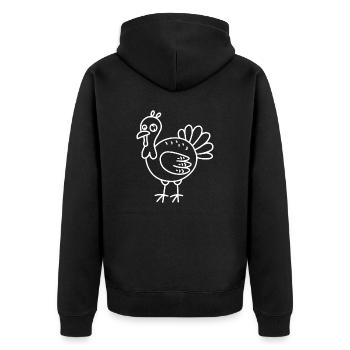 dinde - Veste à capuche bio Premium Unisexe - noir - Dos - Nico (187cm)