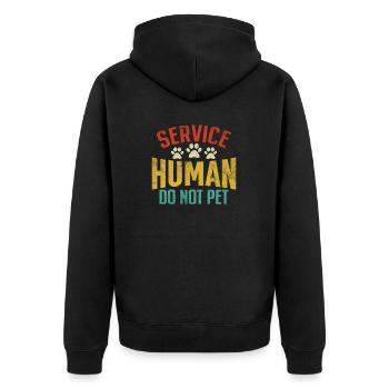 Service Humain Ne pas Adoption d’animal de compagnie Rétro Animal - Veste à capuche bio Premium Unisexe - noir - Dos - Nico (187cm)