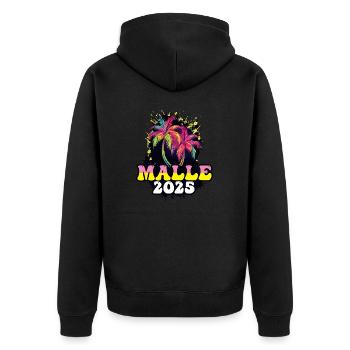 Malle 2025 Palmiers de Noël - Veste à capuche bio Premium Unisexe - noir - Dos - Nico (187cm)