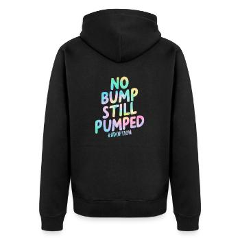 Keine Beule Immer noch Welpe Lustige Adoption Tie Dye - Unisex Premium Bio Zip Hoodie - Schwarz - Hinten - Nico (187cm)