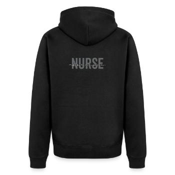 Infirmière médico-légale Prestataire de soins de santé Médical Drôle - Veste à capuche bio Premium Unisexe - noir - Dos - Nico (187cm)