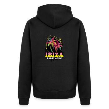 Ibiza Party Crew Holidays - Unisex Premium Organic Zip Hoodie - black - Back - Nico (187cm)