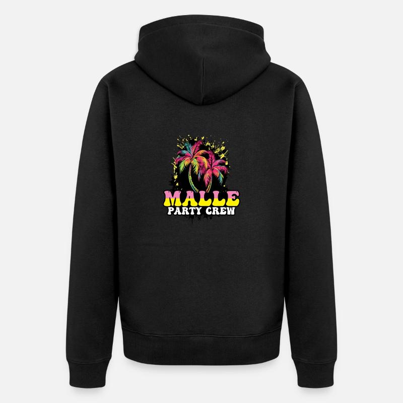 Malle Party Crew Vacances - Veste à capuche bio Premium Unisexe - noir