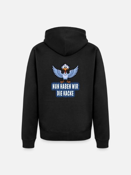 NOW WE HAVE THE SHIT - Unisex Premium Organic Zip Hoodie - black