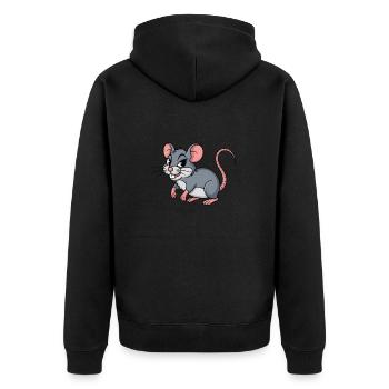 RAT mignon - Veste à capuche bio Premium Unisexe - noir - Dos - Nico (187cm)